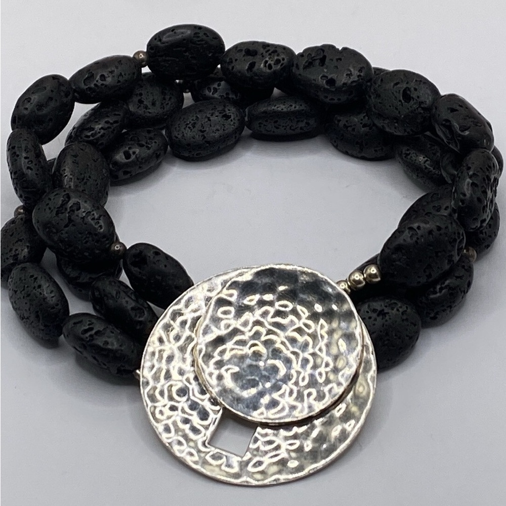 Silpada Black Lava Stone Bracelet